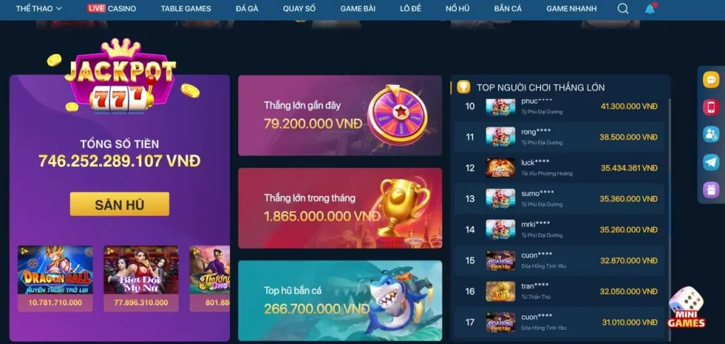 Thưởng chào mừng casino